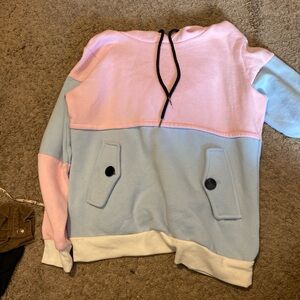 Pastel and cotton candy colored hoodie